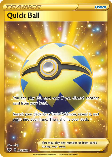 Quick Ball Sword & Shield Pokemon Card | Pikawiz