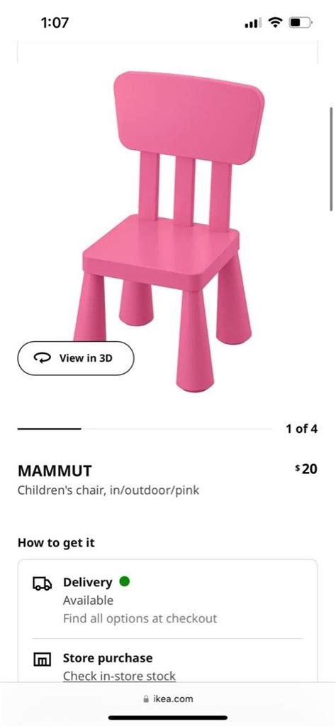 IKEA children chair pink, Babies & Kids, Baby Nursery & Kids Furniture ...
