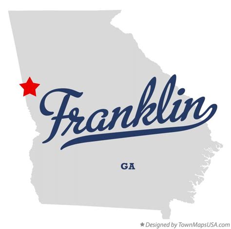 Map of Franklin, GA, Georgia