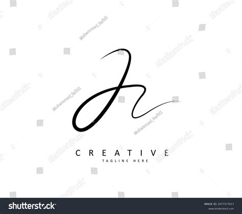 Logo Design Letter J Signature Stock Vector (Royalty Free) 2077577617 ...