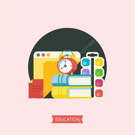 College Education Vector Design Images, Education College School Vector Illustration, Watercolor ...