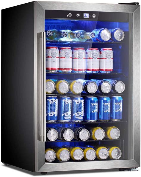 Buy Antarctic Star Beverage Refrigerator Cooler - 145 Can Mini Fridge Glass Door for Soda or ...