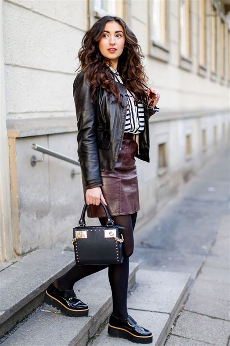 Preppy Outfit with Platform Loafers and Leather Skirt – Fashion Blog from Berlin / Food Blog ...