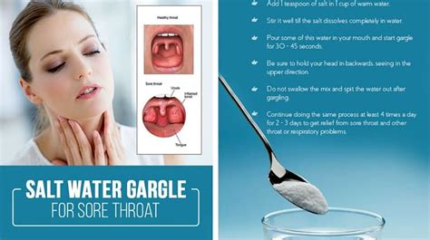 DIY Salt Water Gargle for Sore Throat