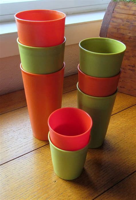 8 Tupperware Tumblers Vintage Unbreakable Plastic Glasses | Etsy ...