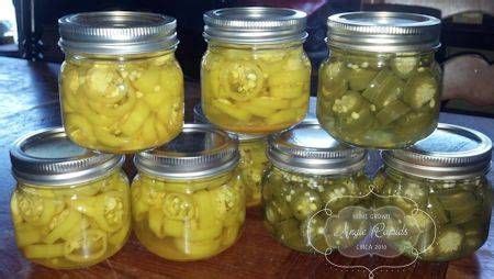 The basic canning recipe for peppers is a ratio of vinegar to water with salt and sometimes ...