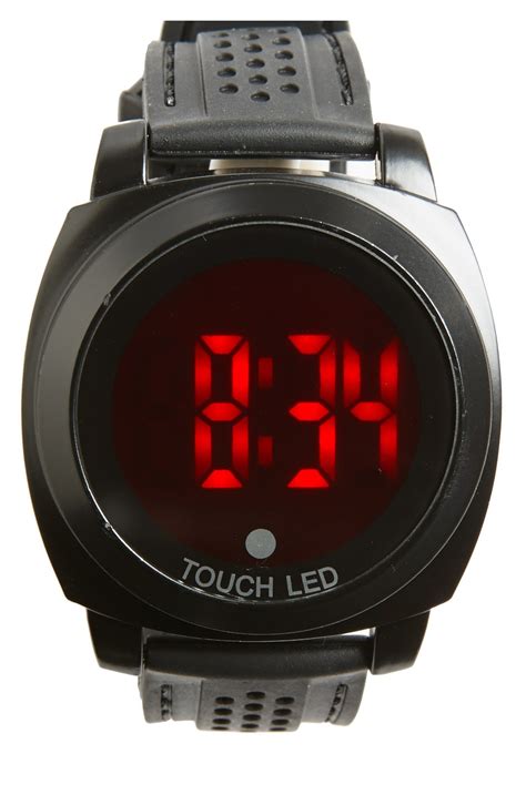 ACCUTIME Touch LED Digital Silicone Strap Watch, 50mm | Nordstrom