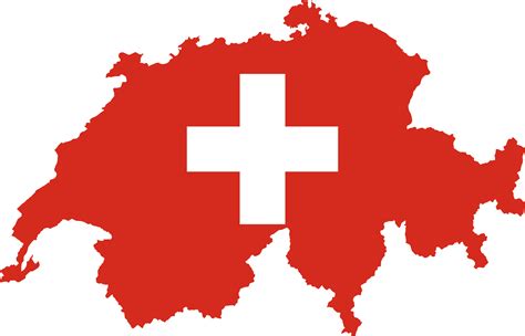 Clipart - Switzerland Map Flag