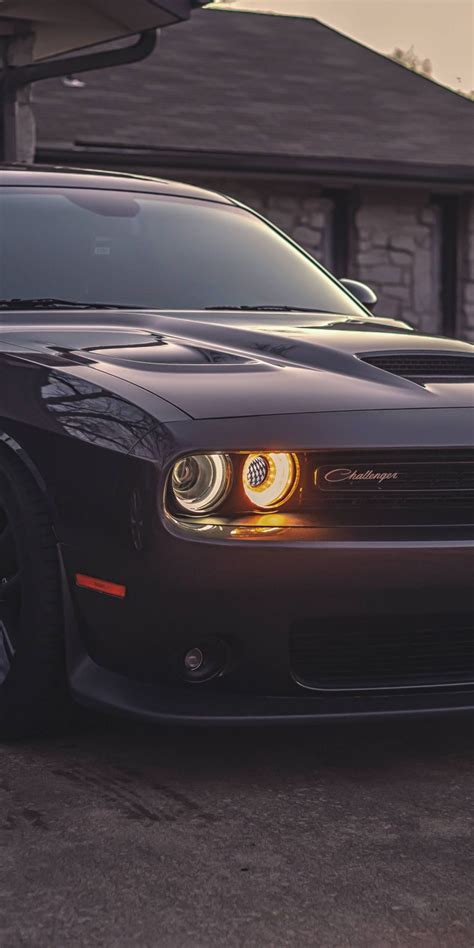 Black, muscle car, Dodge Challenger, 1080x2160 wallpaper | Dodge ...