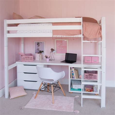 High sleeper Heaven - Bunk beds with furniture underneath | Little Folks Furniture | Girls loft ...