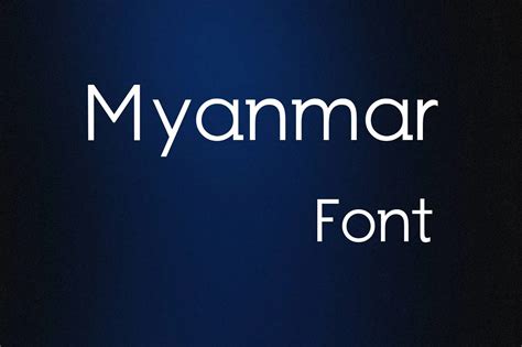 Myanmar Font Free Download