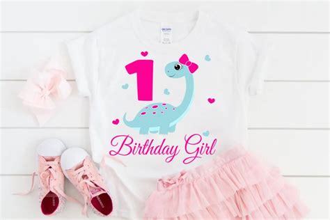 Girl Dinosaur svg, girl Dinosaur 1st birthday svg, cute girl