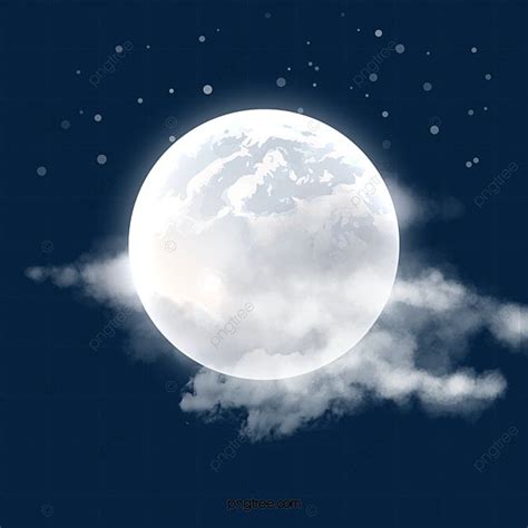 Shining Moon White Transparent, Cartoon Sky Shining Moon, Twinkle, Moon ...