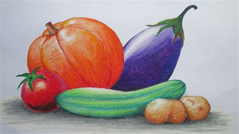 Vegetable Basket Drawing at PaintingValley.com | Explore collection of Vegetable Basket Drawing