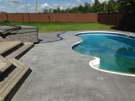 Stamped Concrete Swimming Pool Decks