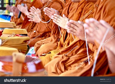 Chanting Buddhist Monks Stock Photo 91448774 : Shutterstock