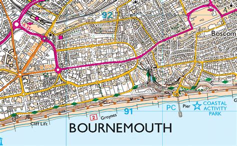 Bournemouth and Poole Harbour Coastal Area Map | I Love Maps