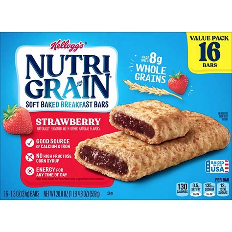 Kellogg's Nutri-Grain Soft Baked Breakfast Bar Strawberry - Shop ...