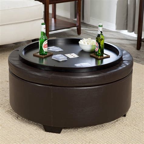 Leather Storage Ottoman Coffee Table | Coffee Table Design Ideas