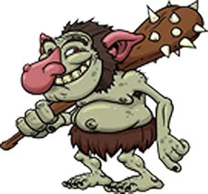 Amazon.com: Creepy Ugly Troll with Spiked Club Cartoon Vinyl Decal Sticker (4" Wide) : Automotive