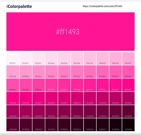 Deep Pink Color | ff1493 information | Hsl | Rgb | Pantone