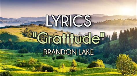 Gratitude | Brandon Lake | Lyrics - YouTube