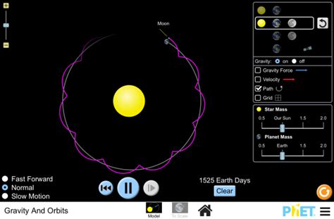 Gravity And Orbits - Gravitational Force | Circular Motion | Astronomy - PhET Interactive ...