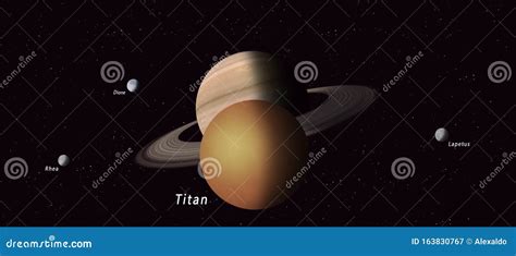 Titan saturn satellite stock illustration. Illustration of galaxy ...