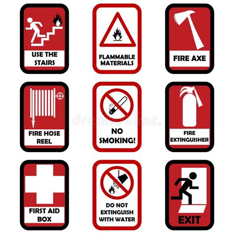 Signes D'attention D'incendie Illustration de Vecteur - Illustration du ...