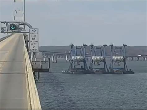 Cranes Sail Under Bay Bridge, Key Bridge En Route To Florida: Watch | Annapolis, MD Patch