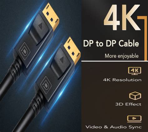 DisplayPort Cable 144Hz Display Port Cable 1.2V 1.4V 4K 60Hz DP Vedio ...