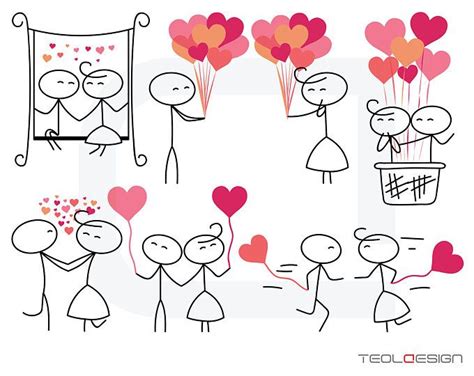 Couple Clipart, Love Stick, Winter Bridesmaids, Adobe Illustrator, Stick Figure Drawing, Wedding ...