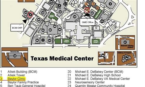 Baylor College Of Medicine Campus Map | Houston Map