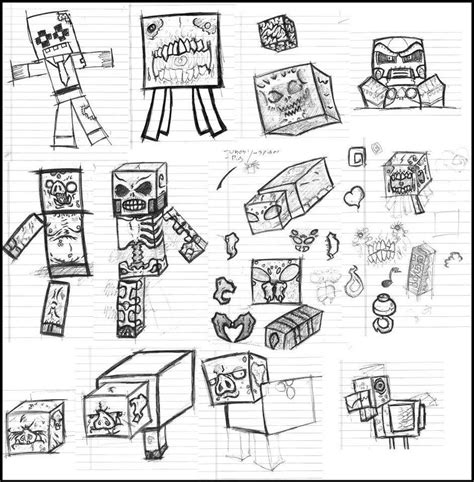 Random Minecraft Sketches by MisterTrioxin on DeviantArt