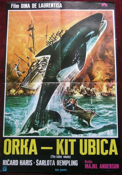 Vintage Movie Poster Orca Killer Whale Michael Anderson 1977