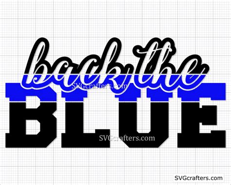 Back the blue svg, Thin blue line svg, Police svg - SVGcrafters