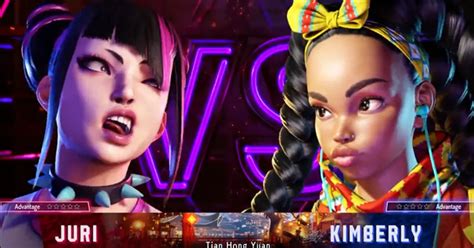 Kimberly and Juri pre-fight introductions and particular facial area animations for Street ...