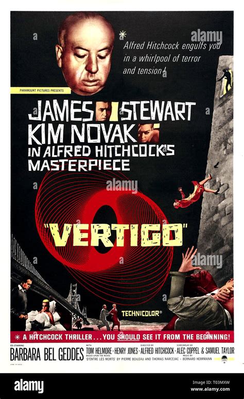 ALFRED HITCHCOCK MOVIE POSTER, VERTIGO, 1958 Stock Photo - Alamy