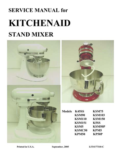 SERVICE MANUAL For KITCHENAID | Manualzz