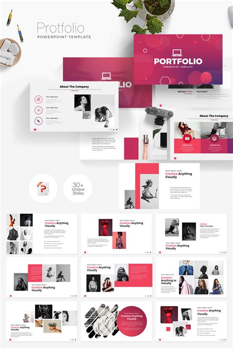 Portfolio Creative Presentation PowerPoint template