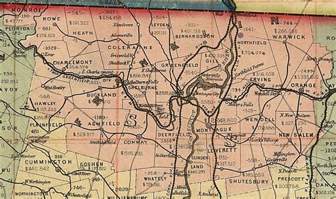 Exploring Western Massachusetts: Map of Franklin County, Mass., c1879