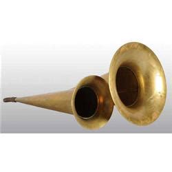 Lot of 2: Brass Edison Phonograph Horns.