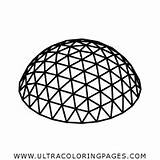 Geodesic Dome Coloring Page  Ultra Pages sketch template