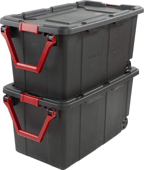 Heavy Duty Storage Bins With Wheels : Mount It Work It Bins 60 Liters ...