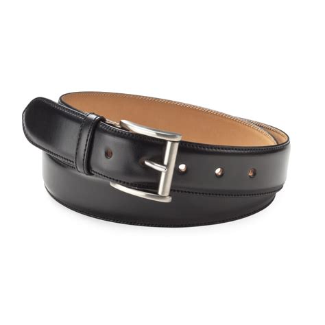 Cowhide leather belt three layers, Black | Manufactum