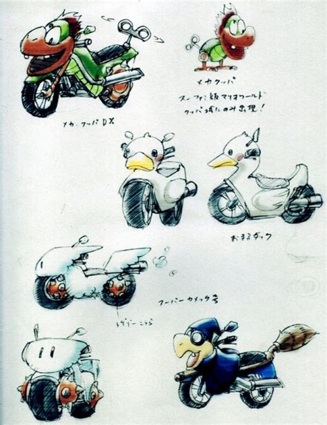 Supper Mario Broth - Concept art for Mario Kart Wii bikes.