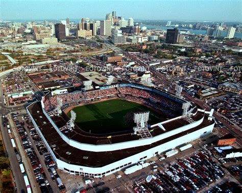 "Beautiful photo print featuring Detroit's Tiger Stadium, former home ...