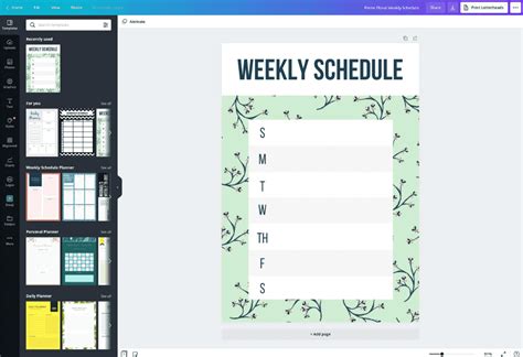 Weekly Schedule Maker Online - Create Weekly Schedules | Canva