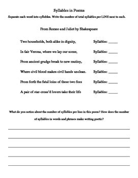 Exploring Rhythm in Poetry Worksheets by Gabrielle Smithman | TpT