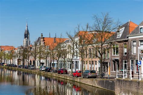 Delft panorama stock image. Image of historic, city, architecture - 19735577